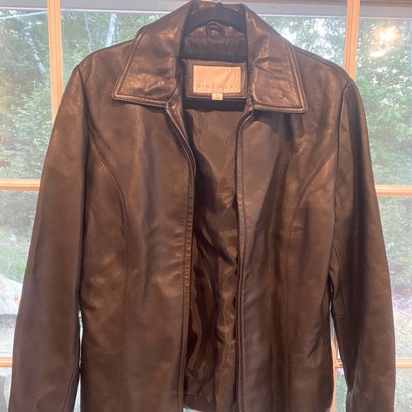 Nine West Leather Jacket (Black)